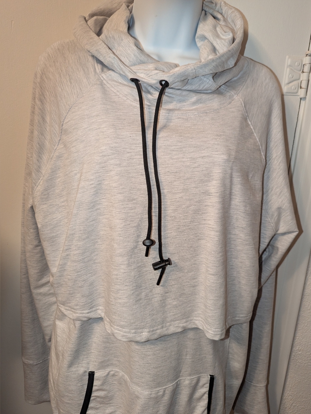 Latched Mama Nursing Hoodie Women's  Gray  Maternity Pullover Plus Sz 1x
